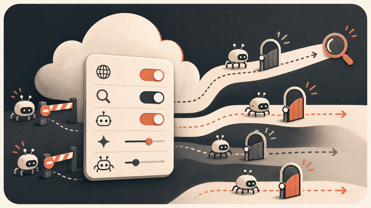 Generated HypeDar thumbnail for Cloudflare replaces its blanket AI bot block with granular controls for search: What AI Builders Should Do Next